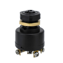Yacht and marine brass exterior ignition switch; interior flame-retardant power start switch with terminal blocks.