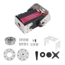 2X 150 Kg 12 V RDS51150 Doppelwellen-Digital-Roboterservo Aus Metall mit U-Montagehalterung, Wasserdicht, 180 Grad