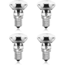 Confezione da 4 lampadine a incandescenza E14 R39 da 30 W per lampade lava – Faretto con riflettore trasparente di ricambio compatibil