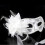 1X Wit Masker Met Kant Bloem Decoratie 3