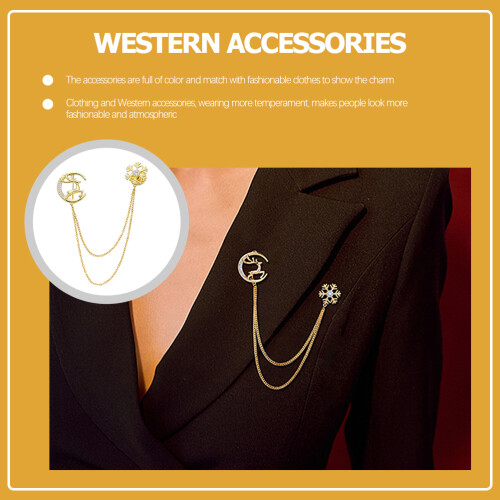 1Corsage Goudkleurige Elk Broche Kleding 2