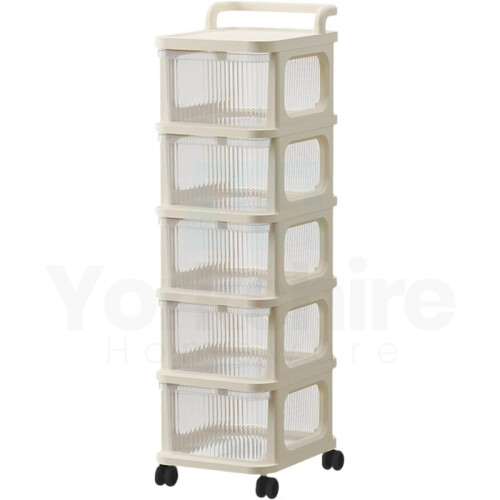 5 Drawers Rolling Storage Cart Storage Organiser