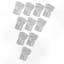 Avstandsstykkesett i klart akryl med monteringsutstyr for skilt og display, 2 cm x 2 cm
