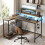Homcom HOMCOM L Shaped Desk with LED Lights and Storage, Rustic Brown 7