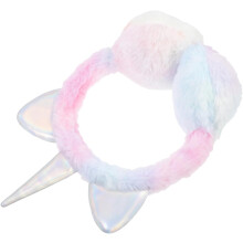 Oorbeschermers met pailletten voor meisjes, warme pluche oorbeschermers met eenhoorndesign voor de winter en buitenactiviteiten.