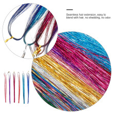 1Set Haar Tinsels Kit Met Kleurrijke Extensies Voor Vlechten En Feest