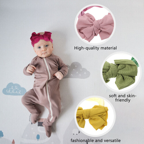 5St Nylon Baby Hoofdbanden Elastisch Multikleur Decoratie 2