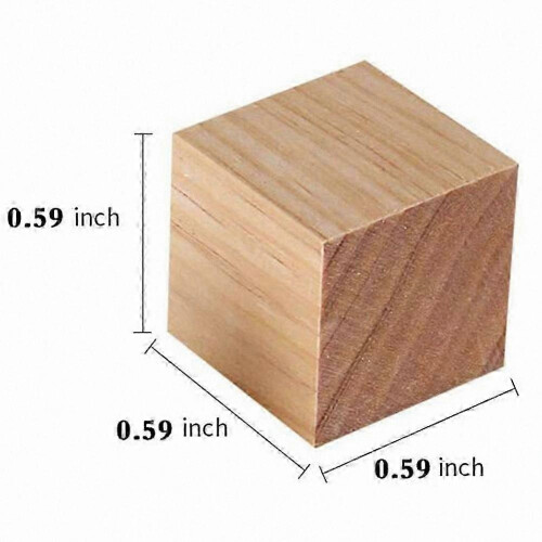 Ξύλινα τετράγωνα μπλοκ για κατασκευές και DIY παζλ, 100 τεμάχια 2