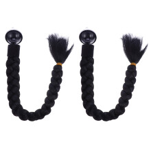 2St Motorhelm Vlecht Accesoires Zwart Voor Unisex Helmdecoratie