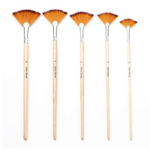 5 Pcs Fan Paint Brushes, Oil Acrylic Paint Brushes, Fan Brush for Painting, Nylon Hair Watercolor Fan Brushes