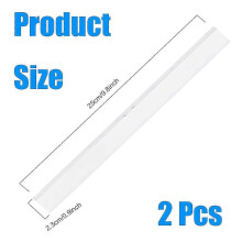 25 cm rubber lip for shower squeegees, white silicone replacement lip, 2 pieces SZRH