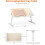 SAIJI Adjustable Laptop Stand, Bed Tray Table, 5 Heights, 4 Angles, Stable Foldi 8