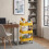 DOEWORKS 3 Tier Storage Trolley on Wheels Rolling Kitchen Trolley Craft Trolleys 2