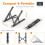 GRIFEMA Laptop Stand for Desk, 7-Angle Adjustable Laptop Riser, Portable Foldabl 3
