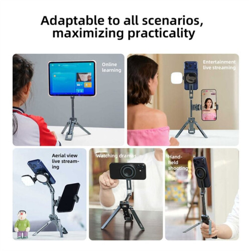 LEAPLIGHT Treppiede Magnetico Pieghevole per Telefono, Supporto da Tavolo per , per , per  e Smartphone 2