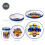 Fireman Sam 3pcs Reusable Bicolor Premium Kids Dinner Tableware Set Plate, Bowl 2