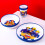Fireman Sam 3pcs Reusable Bicolor Premium Kids Dinner Tableware Set Plate, Bowl 5