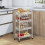 APEXCHASER 4-Tier Rolling Cart,Easy Assemble Mobile Storage Trolley On Wheels,Sl 7