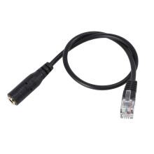 Cablu adaptor jack de 3,5 mm la RJ9 pentru căști la telefon de birou
