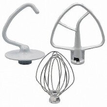 Kit de accesorii pentru mixer stand, format din 3 piese, cu cârlig pentru aluat, tel de sârmă și tel plat acoperit, pentru mixere stand