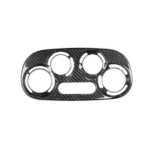 Accessori per Interni Auto In Fibra di Carbonio Pomello Interruttore AC Copertura per 500 Abarth LHD Modello In Fibra di Carbonio
