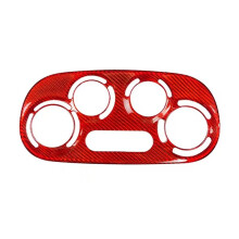 Accessori per Interni Auto In Fibra di Carbonio Pomello Interruttore AC Copertura per 500 Abarth LHD Motivo In Fibra di Carbonio Rosso