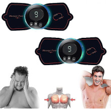 EMS-muskelstimulator för gynekomasti - Bärbar elektrisk massageapparat med 6 lägen och 19 intensiteter_MM2