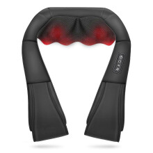 Shiatsu nack- och ryggmassageapparat med värme djupvävnadssmärtlindring för axeln med 8 3D-knådningsnoder