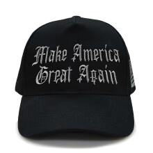 Mörk gotisk makak Trump-keps svart MAGA Never Surrender-hatt, justerbar, andningsbar