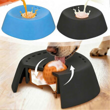 Comedero lento para perros para golosinas líquidas - Comedero lento para perros con juguete de pelota, cuenco antideslizante para lamer