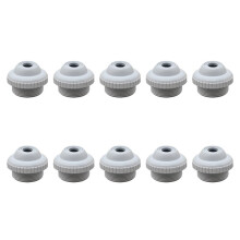 10X Boquilla de Masaje con Ajuste de Chorro de Retorno de Spa para Piscina Boquilla de Bañera de Entrada Y Salida con Herramienta de Piscina de Globo
