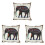 3X Indian Decorazione A Forma di Cuscino per Cuscino da Tiro in Cotone E Lino 1