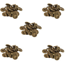 100PCs Botones de Aleación de Zinc Cabeza de Caballo Tallado Redondo Tono de Bronce 15mm (5/8 Pulgadas) Dia.