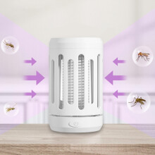 Portable Electric Mosquito Killer with LED Light, Handheld Physical Bug Zapper, Rechargeable Insect Swatter for Indoor and Outdoor Use
