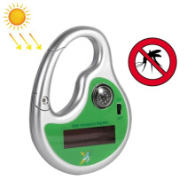 Tragbarer Ultraschall-Mueckenabwehrer fuer den Aussenbereich mit Solaraufladung, Insektenvertreiber, wetterfest und kompakt