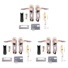 3X Indoor Household Door Handle for Home with Security Lock Key Set Aluminum Alloy
