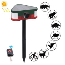 Solarbetriebener Ultraschall-Tiervertreiber mit Hochfrequenz, Mausschreck fuer Garten, Hof und Aussenbereich, wetterfest