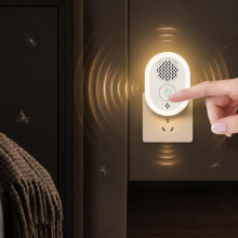 Intelligent Ultrasonic Mosquito Repellent Lamp, Silent Household Pest Repeller for Mice, Insects and Cockroaches, EU Plug