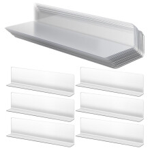 20pcs 20Cm L Shape Shelf Dividers Transparent Plastic Organizer for Kitchen Cabinet Storage Rack Display Stand Store