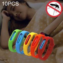 10 Mueckenschutz Armbandverschluesse aus Silikon, fuer Kinder und Erwachsene, 23 cm Laenge, farblich sortiert, fuer Alltag und Reise