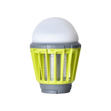 IPX6 Waterproof Mosquito Lamp, Hanging Camping and Market Stall Ambient Light, Portable Outdoor Bug Zapper Lantern, Green