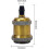 6 Pack E27 Vintage Light Bulb Solid Ceramic Socket Lamp Holder Retro Edison Screw Light Bulb Adapter Socket, Antique Brass 3