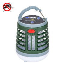 Outdoor-Moskitofalle mit USB-Aufladung und Beleuchtung, tragbare Insektenfalle fuer Camping, Garten und Terrasse, Gruen