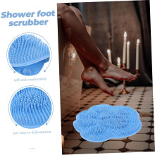 Siliconen badmat, rugreinigende scrubmat, exfoliërende mat voor onder de douche, voetmassagescrubber, antislip badkameraccessoire