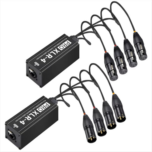 4-Channel XLR Audio and Network Cable Extender A