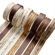 Vintage-Englischer Text Reiselandschaftsmaterial Collage Washi Tape