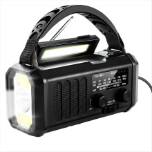 Verbessertes 20000mAh Notfall-Wetterradio FM/AM/ Schwarz