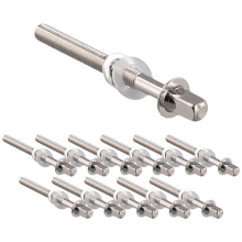 12-teiliges Set Spannschrauben für Bassdrums, M5x50 mm