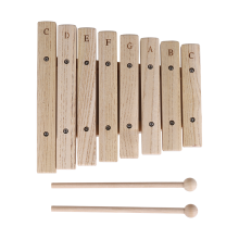Xylophon-Schlagzeug aus Naturholz für Kinder, 8-tönig