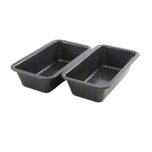 2-teiliges Brotbackformen-Set, antihaftbeschichtet, aus Kohlenstoffstahl, mit Toastfunktion